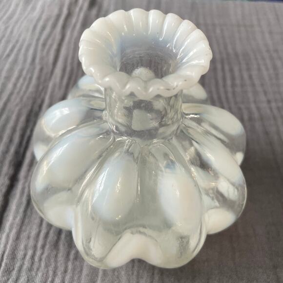 Fenton Other - Fenton French Opalescent Perfume Bottle Dot Optic Melon Shape no stopper